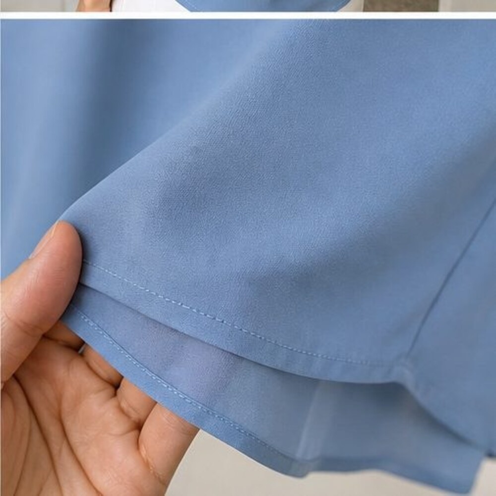 Blue V Neck Top - Picture 6 of 6